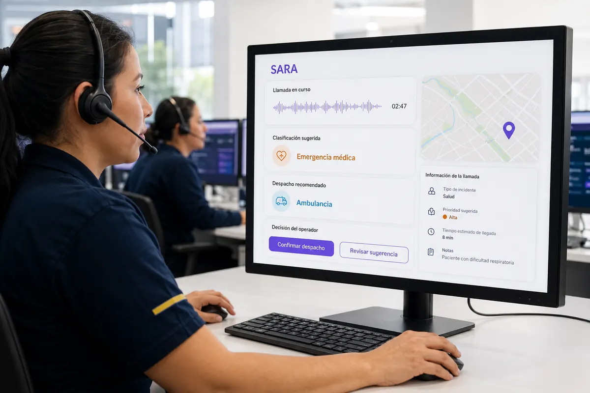 SARA: clasificación de emergencias y despacho asistido por IA